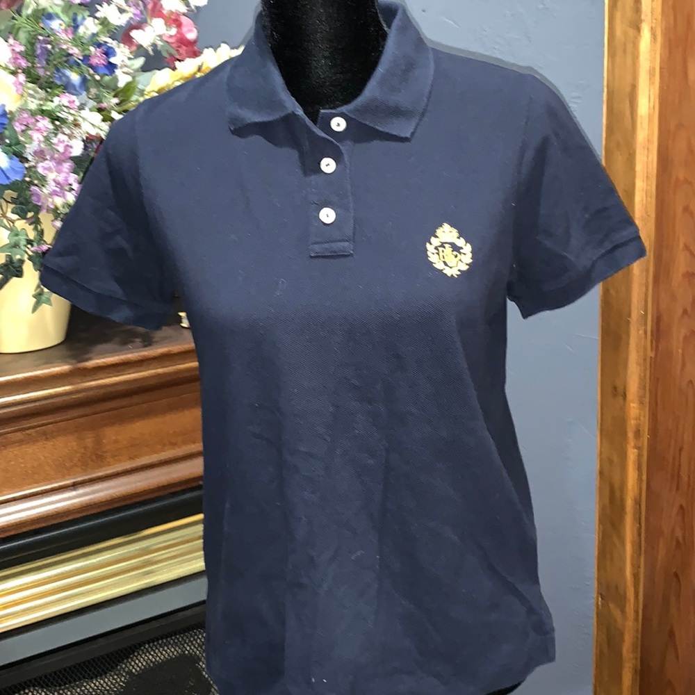 EUC Lauren Ralph Lauren petite small navy polo